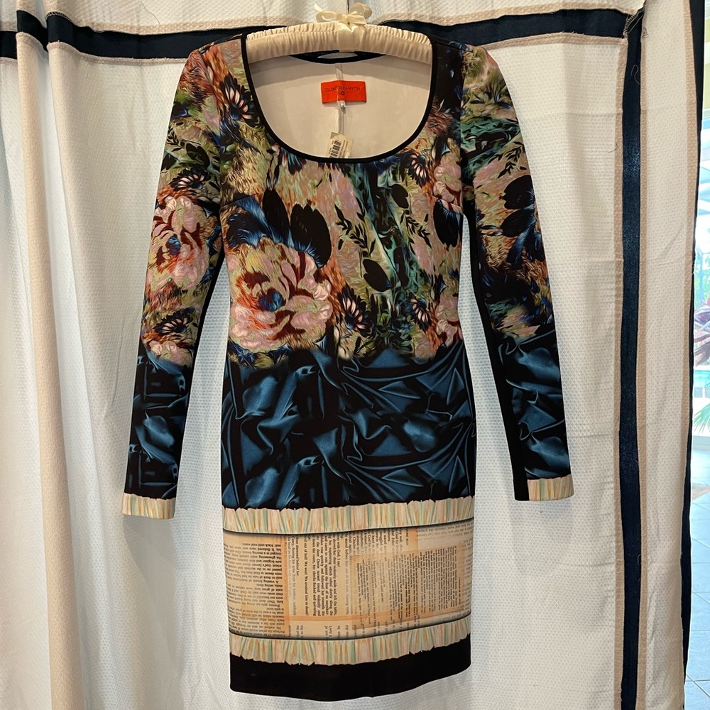 Clover Canyon Multicolor Long-Sleeved, Scoop-Necked Dress